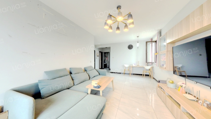 满二 楼中 层带装修，拎包入住！-客厅