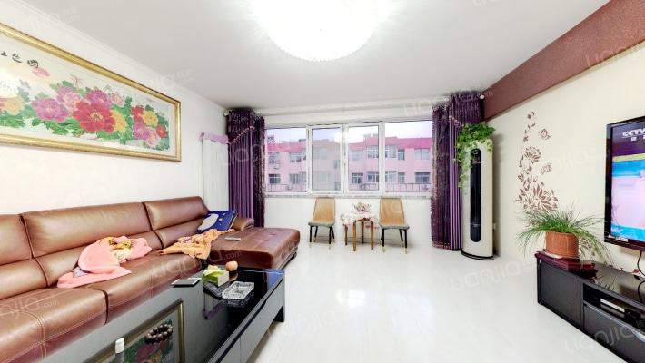 出售槐林新村南北通透，高新区四居室。-客厅