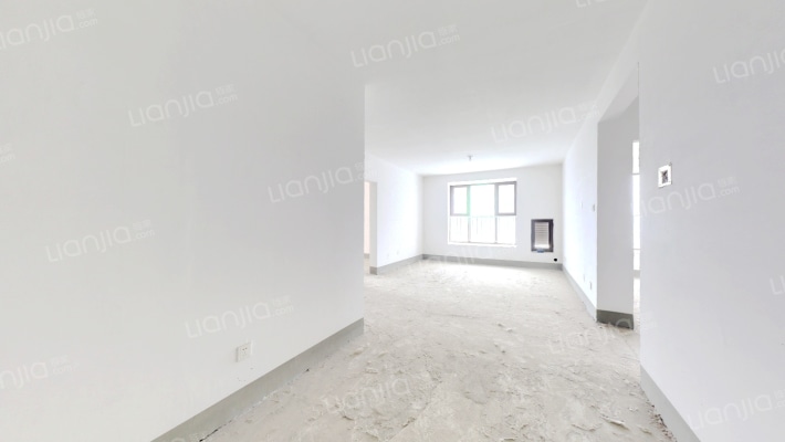 鸿坤E户型毛坯随意装修大三居单价6800一平看房有钥匙-客厅