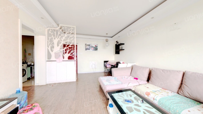 开发区政法街电梯房 华泰豪庭精装2居-客厅