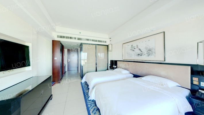 产权式酒店可托管，精装修，一线海景，通透户型视野佳-卧室