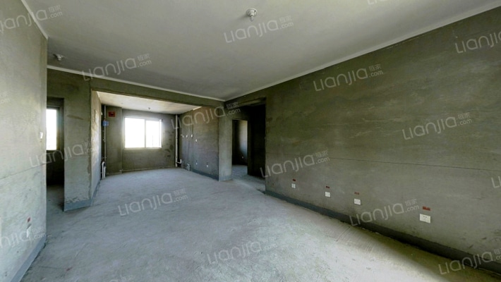 天伦湾大社区 绿化水系公园 集中供暖 样板间户型。-客厅