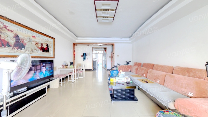 华阳公寓 中间好楼层 价格可议 南北通透格局-客厅