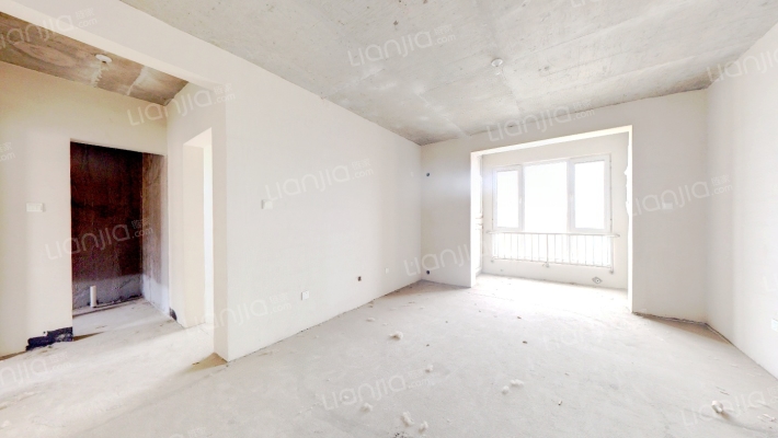 南北通透三居 高楼层 楼前无遮挡 采光好 毛坯-客厅