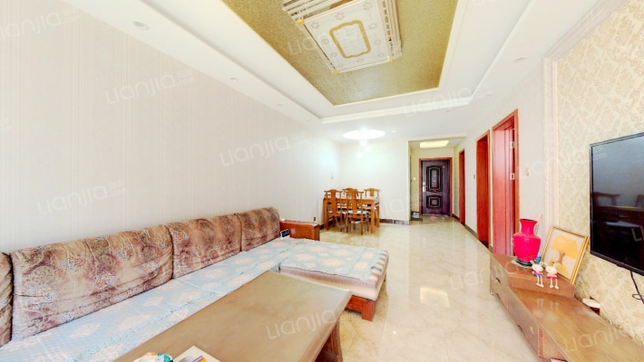 全阳两居低楼层行走方便落地阳台阳光无限精装修-客厅