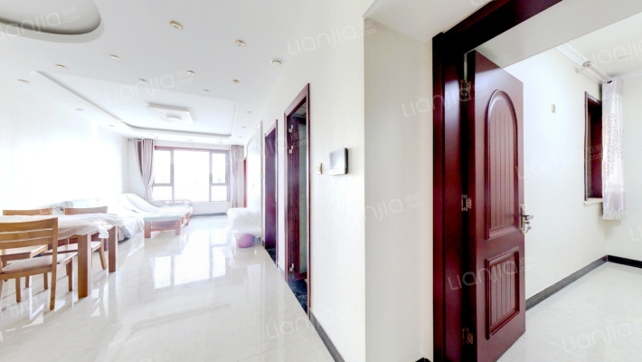 鸿坤理想湾北区朝阳小三居，采光好，视野好-客厅