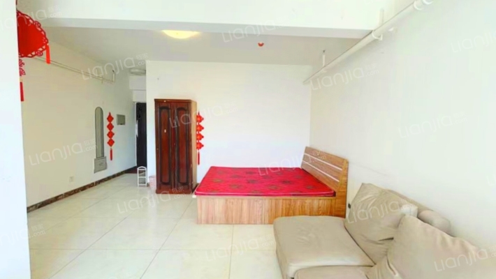 范阳路南建设路精装修一居室家具家电齐全拎包入住-卧室