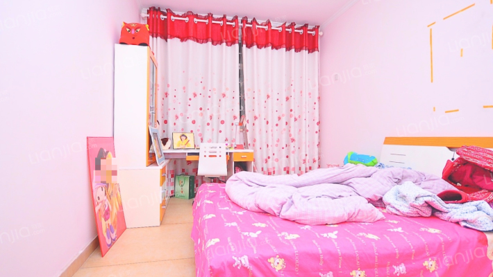 紫荆城 板楼三居室 中间层 精装修 带家具-卧室A
