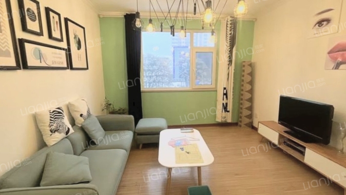 范阳公寓 精装两居，家具家电齐全拎包入住-客厅