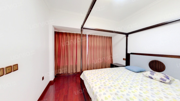 全屋红木家具 木地板 高楼层视野开阔-卧室B