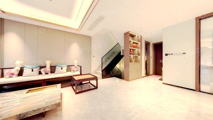 现代轻奢中式 全新格局 自住gao标准 改造后实用250平-客厅