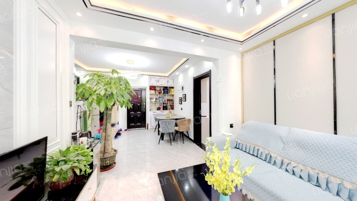 精装修全阳两居，品质小区，品牌家具家电。-客厅