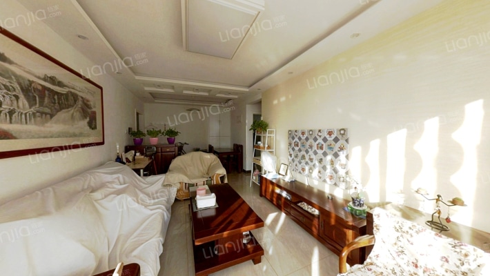 鸿坤理想湾 正规一居室 自住精装 满二带地下室-客厅