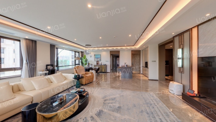 香港置地大平层 精装5房 视野宽阔-客厅