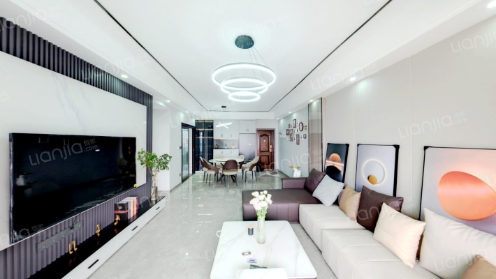 住家全新精装修，业主安心出售 ，小高层品质高-客厅