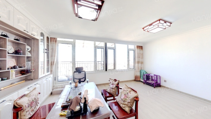 锦霞北园 跃层产品+精装修+南北通透+地铁万达广场-客厅B