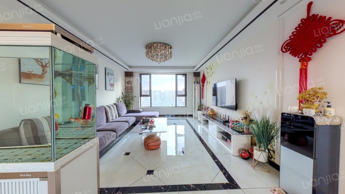 精装修 餐厅H户型 2卫 西边户 满二 带家具家电-客厅