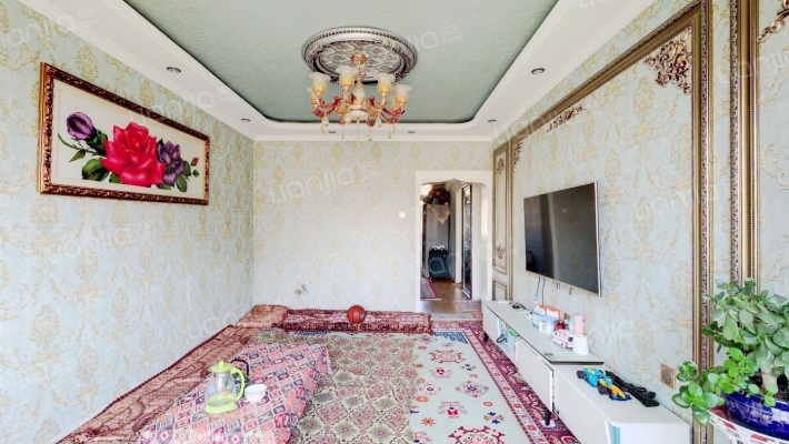 喀什路花多层小区 精装大两室 生活气息浓 拎包入住-客厅