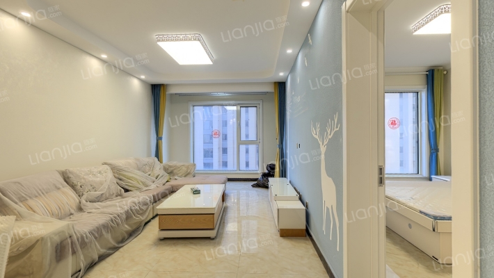 精装修 满二 出入方便 拎包入住 中层 全屋硅藻泥-客厅