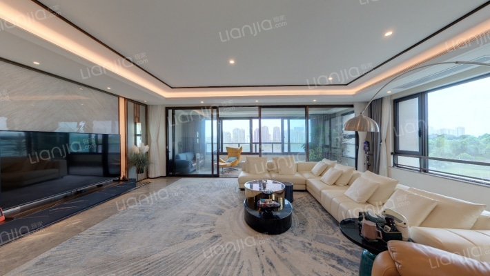 香港置地大平层 精装5房 视野宽阔-客厅