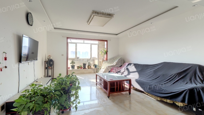 坡地园林社区 3+1正规4居室低楼层采光还好的房子-客厅