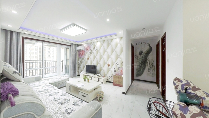 华融现代城 三居 装修南北通透 采光好 居住舒适-客厅