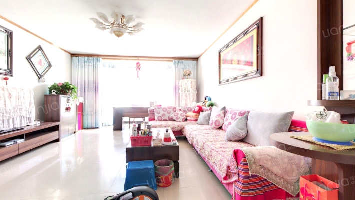 德信公园旁 板楼天花板社区 紧挨公园 南北通透大三居-客厅