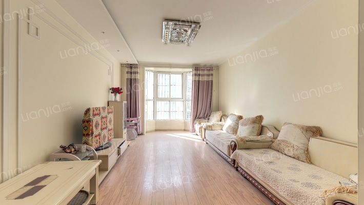 南北通透三居，中间楼层拎包入住-客厅