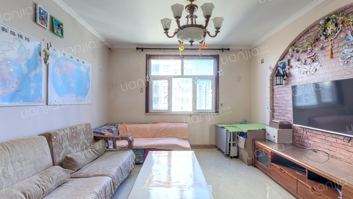 此房业主诚意出售，采光好，客厅朝阳，户型方正-客厅