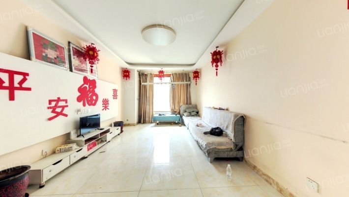 精装修 F户型 中层 满五 东户 拎包入住 南北通透-客厅