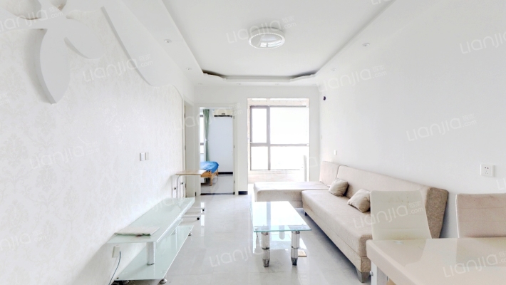 华阳路，天伦湾小区，环境好，集中供暖，二居室。-客厅