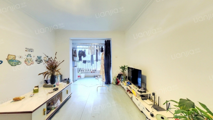 南北通透三居，业主家自住装修，全天采光-客厅