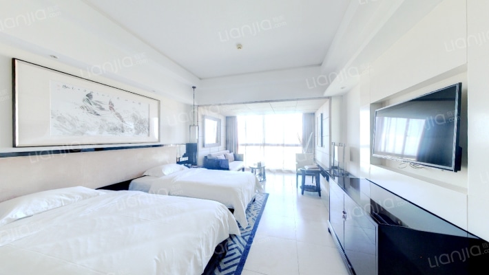 产权式酒店可托管，精装修，一线海景，通透户型视野佳-卧室