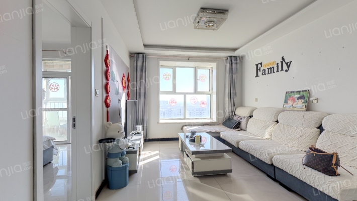 精装修 南2居 次顶层 拎包入住 满二 看房方便-客厅