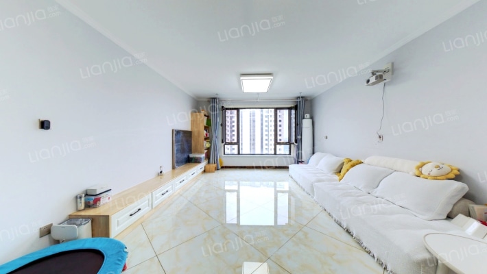 西户 精装修 H户型 2卫 中楼层 南北通透 看房方便-客厅