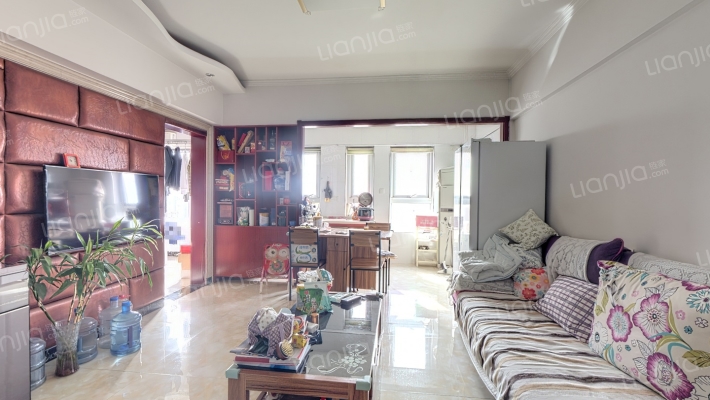 钻石广场全南二居室，精装修房本满五唯一，-客厅