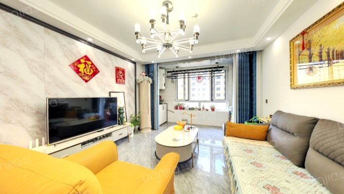 出售翡翠滨江 南北通透三居 精装修-客厅