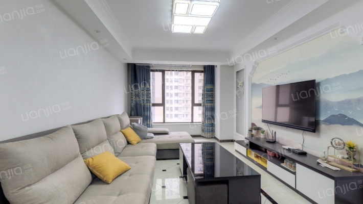 满二，南北通透，中高楼层，经抓捕、精装 明卫-客厅