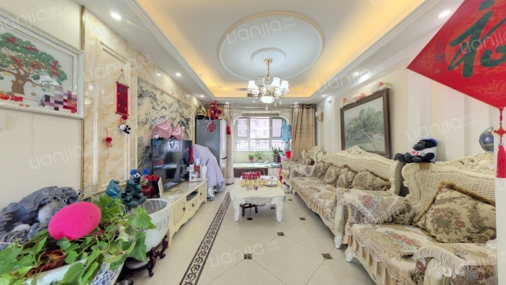 南北向3居 户型方正 全天采光，自住装修-客厅