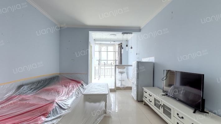 德信公园 正规一居，集中供暖，生活成本低，-客厅