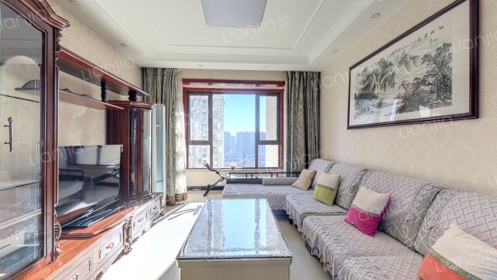 鸿坤经典三居室，精装修自住标准，无抵押无户口-客厅