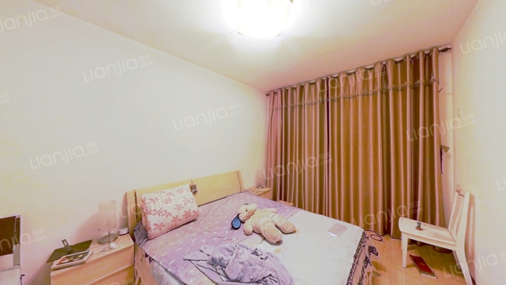 房子中间楼层无遮挡,集中供暖，前后无遮挡-卧室B