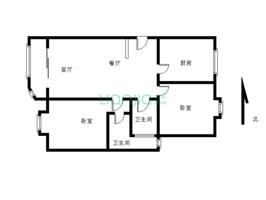 古龙御景一期北区 2室2厅 263万