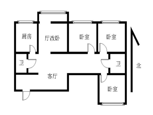 华清嘉园 3室1厅 116平米