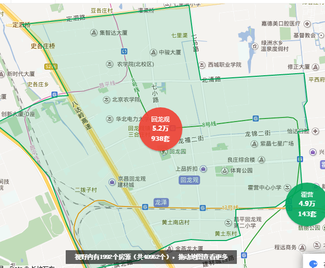 回龙观都有哪些小区是商品房小区,都是哪年建成的