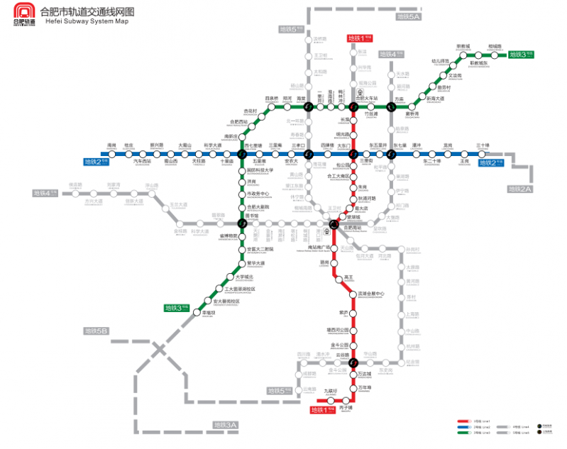 注:(合肥地鐵全圖和地鐵3號線線路示意圖 來源:合肥市軌道交通官網)