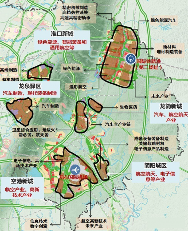 成都东部新区规划区域图片