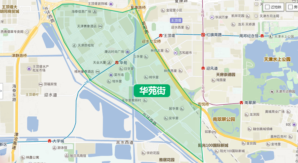 (图片根据链家网房价地图进行绘制)