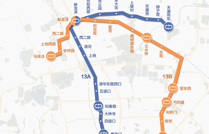北京市13号地铁全线图图片