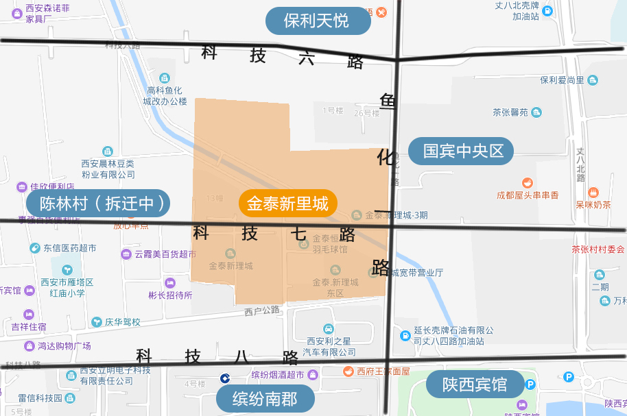 金泰新理城区位图,根据百度地图绘制,存在误差,仅供参考.